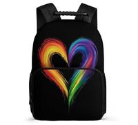 TPISLI Sac Scolaire Love Motif Enfants 8-12 Ans Sac d'École Multicolore pour Garçons Cours Primaire Daypack, Poches Latérales Léger Durable Rentrée Scolaire