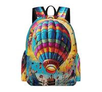 TPISLI Sac Scolaire Montgolfière Garçons CP CE1 Cartable Paysage Filles 7-11 Ans Sac à Dos Léger Imperméable pour Loisirs Sorties et Usage Quotidien École Voyage Cours