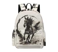TPISLI Sac Scolaire Motif Cheval Garçon Fille 7-10 Ans Cartable Animal Cheval CP CE1 Durable Imperméable pour Rentrée Cours Voyage Randonnée Usage Quotidien Rentrée Scolaire