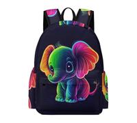 TPISLI Sac Scolaire Motif Petit Éléphant Fille Garçon 12-15 Ans Cartable Animal CE2 CM1 Sac à Dos Durable Grand Format pour École Voyage Promenade, Bookbag Rentrée Scolaire et Cadeau