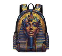 TPISLI Sac Scolaire Pharaon de Égypte Collège 6e Garçon Cartable Égyptien Pharaon 13 Ans Élève Fille Sac Collège Ordinateur Portable Grand Durable pour Randonnée Sorties et Usage Quotidien, Backpack