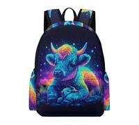 TPISLI Sac Scolaire Vache Highland Fille Garçon 9 Ans Cartable Design Vache Élèves Primaire Sac à Dos Léger Grand Format pour École Voyage Promenade, School Bag Rentrée Scolaire et Cadeau