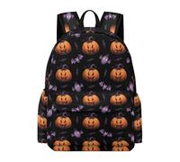 TPISLI Sac Thème Halloween Fille CM1 Cartable Chauve-souris Enfants CM2 11 Ans Daypack Grand Léger Promenade Randonnée Usage Quotidien Sorties Loisirs Randonnée