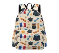 TPISLI Sac Thème Remise de Diplôme Fille CM1 Sac Drapeau France Élèves 9-13 Ans School Bag Durable Imperméable Loisirs Usage Quotidien Usage Quotidien École Voyage
