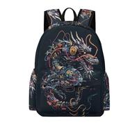 TPISLI Sacs À Dos Pour Enfants, Dragon Imprimé Sac À Dos Dragon Thème Rucksack Enfants Sac À Dos Sac Étudiant Cartable Pour Primaire Ou Adolescents