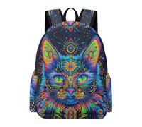TPISLI Voituretable Chat Illustration Garcon Primaire, Sac D'école Animal Chaton Design Pour Les Garcon Fille De CP CE1 CE2 CM1 CM2, Sac A Dos Enfants Garçon 9-15 Ans