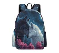 TPISLI Voituretable Garcon Loup Design Primaire, Sac À Dos Animal Loup Imprimé Pour Enfants De CP À CE1, Sac A Dos Scolaire Filles Pour L'école Primaire Les Voyages