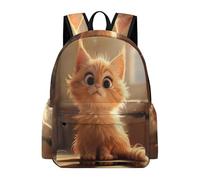 TPISLI Voituretable Primaire Pour Filles, Sac À Dos Chat Motif Pour Enfants Du CP Au CM2, Sac D'école Animal Chaton Garcon Primaire Décontracté