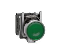 TPKMVGAP XB4BW33B5 = ZB4BW0B15 + ZB4BW333 Bouton Poussoir Lumineux Harmony XB4 métal affleurant 22mm Universel LED lentille Unie 1NO
