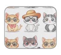 tplaotee Anime Fun Cartoon Cat Summer Cooling Beds Self Cooling Pet Shop Cool Pet Shop Cool Pet Pad for Doggie Outdoor Cat Soft Manta Fria para Perros M