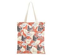 tplaotee Avatars d'animaux de compagnie personnalisés sur des sacs fourre-tout en vrac Sac fourre-tout en vrac avec poches Sac fourre-tout en toile en vrac pour enseignants vierges Vintage Calla Lily