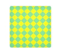 tplaotee Buffalo Plaid Jaune Cyan Autocollant Magique Trousse de Maquillage Tissu Organisateur Cosmétique Wrap Objectif Appareil Photo Tissu Wrap Maquillage pour Femme Taille 55,1 x 55,1 cm