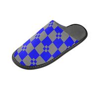 tplaotee Buffalo Plaid Violet Gris Femmes Pantoufles Soft Pantoufles pour Femmes Intérieur avec Mousse à Mémoire de Forme pour Maison Chambre