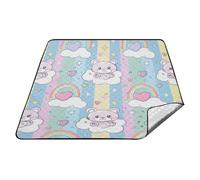 tplaotee Couverture de parc imperméable en forme d'ours de dessin animé - Résistante à l'eau - Tapis de camping en plein air pour adultes - Cadeaux de printemps - Manta pour l'extérieur