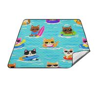 tplaotee Couverture d'extérieur imperméable pour chat et chien - Motif dessin animé - Pour adultes et couples - Cadeau idéal pour un pique-nique
