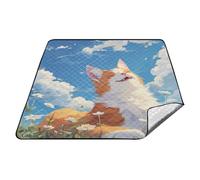 tplaotee Couverture imperméable et pliable pour adultes Motif chat orange