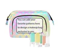 tplaotee Crossing Sac à cosmétiques de voyage pour femme Couleur arc-en-ciel, crossing light rainbow color, 1 size