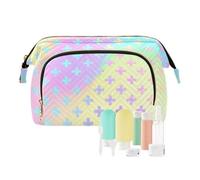 tplaotee Crossing Trousse de maquillage étanche pour grand maquillage Couleur arc-en-ciel, crossing light rainbow color, 1 size