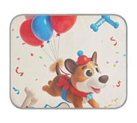 tplaotee Dessin animé Happy Animal Dog Cake Summer Outdoor Cooling Pad Self Cooling Pads for Dogs for Pet Outside Cat Soft Mantas frías para Perros M
