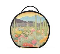 tplaotee Grand sac de voyage vertical autoportant avec poignée et séparateurs réglables - Motif désert avec cactus et fleurs - 27,9 cm