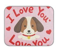 tplaotee I Love Your Valentine Dog Summer Keep Dogs Cool in Summer Lit auto-rafraîchissant pour chats d'intérieur pour chat extérieur Cama confortable pour Perros M