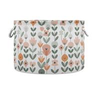 tplaotee Joli panier de rangement pliable et imperméable à l'eau avec poignée robuste pour couvertures rondes pour la maison, la chambre à coucher