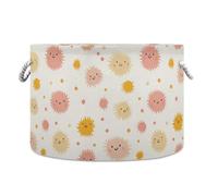 tplaotee Joli panier de rangement pliable et imperméable pour conteneurs de rangement avec poignée robuste pour garage, chambre à coucher, chaussures