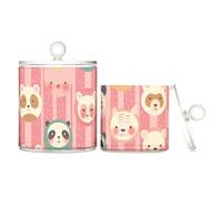 tplaotee Lot de 2 boîtes de rangement en plastique transparent avec couvercle pour cotons-tiges, trombones, pêche