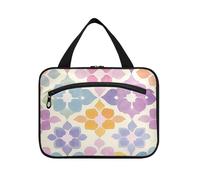 tplaotee motif marocain couleurs pastel articles suspendus valise avec crochet, sac à en-cas multifonctionnel designer pour femmes kit de vacances de para mujer M, motifs marocains couleurs pastel