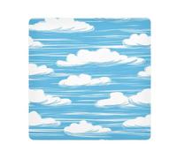 tplaotee Motif rayé bleu ciel et blanc pur, motif griffonnage, autocollant magique, trousse de maquillage, organiseurs de maquillage, organiseurs pour objectif d'appareil photo, sacs de rangement pour