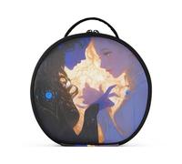 tplaotee Mysterious Twin Girls Black Whitoiletry Trousse verticale autoportante à fermeture éclair pour femme avec séparateurs réglables 27,9 cm