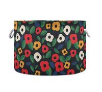 tplaotee Panier de rangement pliable et imperméable avec poignée robuste - Grands bacs de rangement pour le bureau - Noir