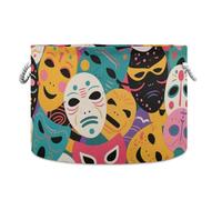 tplaotee Panier de rangement pliable et imperméable avec poignée robuste pour organiser un joli rangement pour la buanderie, le bureau, les jouets