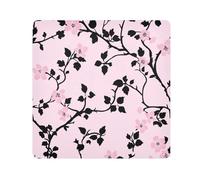 tplaotee Peach Black Blooms Little Magic Sac de voyage autocollant en tissu pour appareil photo et objectif 55,1 x 55,1 cm