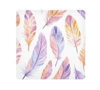 tplaotee Pochettes de maquillage autocollantes avec plumes aquarelle, couleurs pastel, sac de maquillage, organisateur pour objectif d'appareil photo, sacs de rangement pour femmes, taille 55,1 x 55,1