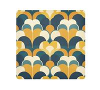 tplaotee Rétro Fleurs Pétales Plaid Jaune Marine Auto-adhésif Porte-Maquillage Tissu Sac de Voyage Organisateur Wrap Objectif Appareil Photo Tissu Emballage Cosmétique Organisateurs pour Voyage Taille