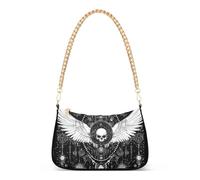 tplaotee Sac à main tendance noir motif tête de mort maléfique pour femme pour cadeau d'anniversaire