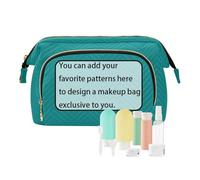 tplaotee Sac à pharmacie uni bleu sarcelle uni pour personnaliser les essentiels pour femmes porte-monnaie pour organisateur de maquillage, Bleu sarcelle uni uni, 1 size