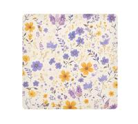 tplaotee Sac de maquillage portable violet jaune fée en tissu pour appareil photo objectif sac organisateur pour femme taille 55,1 x 55,1 cm