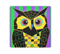 tplaotee Sac de rangement abstrait noir hibou vert violet rayures sac organisateur de maquillage tissu organisateur de sac cosmétique organisateur enveloppant objectif appareil photo tissu emballage