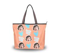 tplaotee Sac fourre-tout à bandoulière zippé en tissu de soie Summer Chick Image personnalisée sur les sacs à main hobo pour femmes (senario) Taille15,7 x 11,4 Orange clair