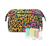 tplaotee Sacs à cosmétiques pour femmes avec imprimé animal coloré motif guépard imperméable pour femmes porte-monnaie pour voyage, Imprimé animal coloré guépard, 1 size