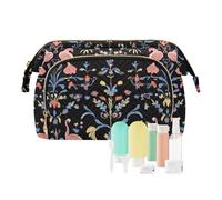 tplaotee Sacs de voyage à fleurs flamants roses de style marocain bohème pour femmes, bijoux portables pour organisateur de voyage, Flamant rose de style marocain bohémien, 1 size