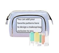 tplaotee Sacs de voyage en poudre jaune et bleu pour femme personnalisables pour ranger les articles de toilette, Poudre jaune et bleue, 1 size