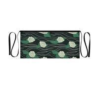 tplaotee Tablier de serveur en velours rose avec ruban vert gazon, petit tablier de service de 30,5 cm pour homme et femme, résistant à l'eau