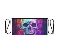 tplaotee Tablier de serveuse à 3 poches - Couleurs rêveuses - Tarot - Pirate - Crâne - 30,5 cm - Pour homme et femme - Résistant à l'eau