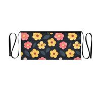 tplaotee Tabliers de serveur pour serveuse - Motif floral - Marron foncé - 30,5 cm - Petit tablier de service imperméable