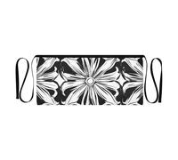 tplaotee Tabliers de serveur pour serveuse noir et blanc vintage marguerites tabliers courts 30,5 cm petit tablier de service résistant à l'eau