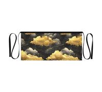 tplaotee Tabliers de serveur pour serveuse - Noir et doré - Taille nuage - 30,5 cm - Petit tablier de service résistant à l'eau