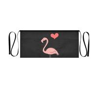 tplaotee Tabliers pour serveurs de restaurant Flamant rose minimaliste ligne simple tablier court 30,5 cm petit tablier de service résistant à l'eau